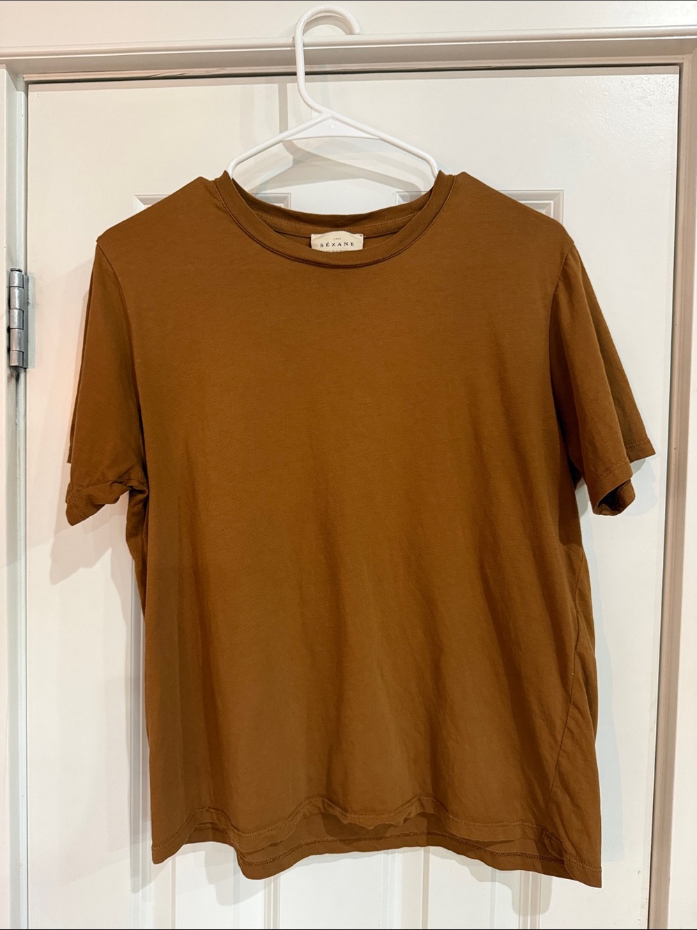 Sezane Conrad t-shirt in Camel color